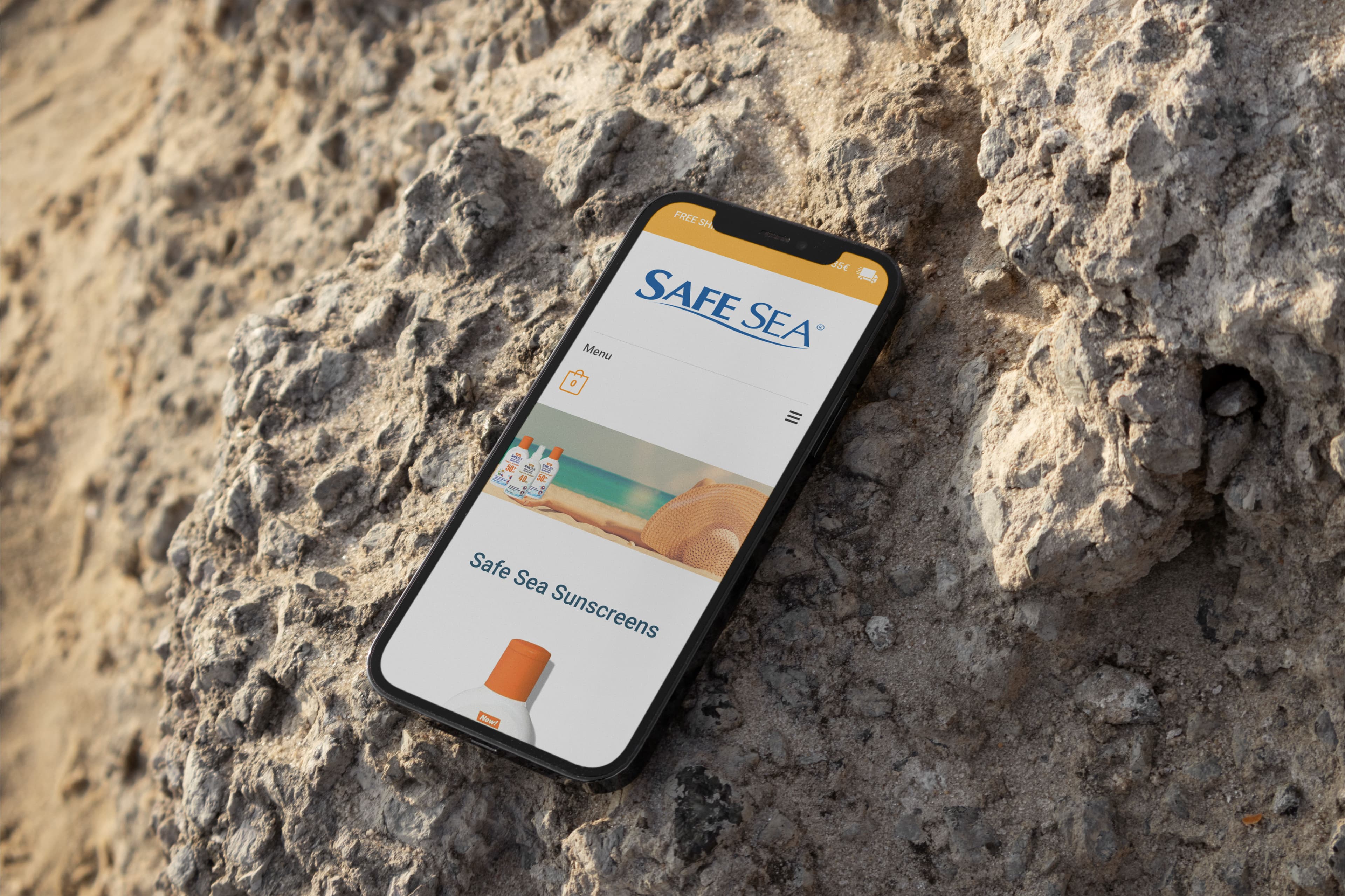 Προβολή της ιστοσελίδας της Safe Sea σε κινητή συσκευή
