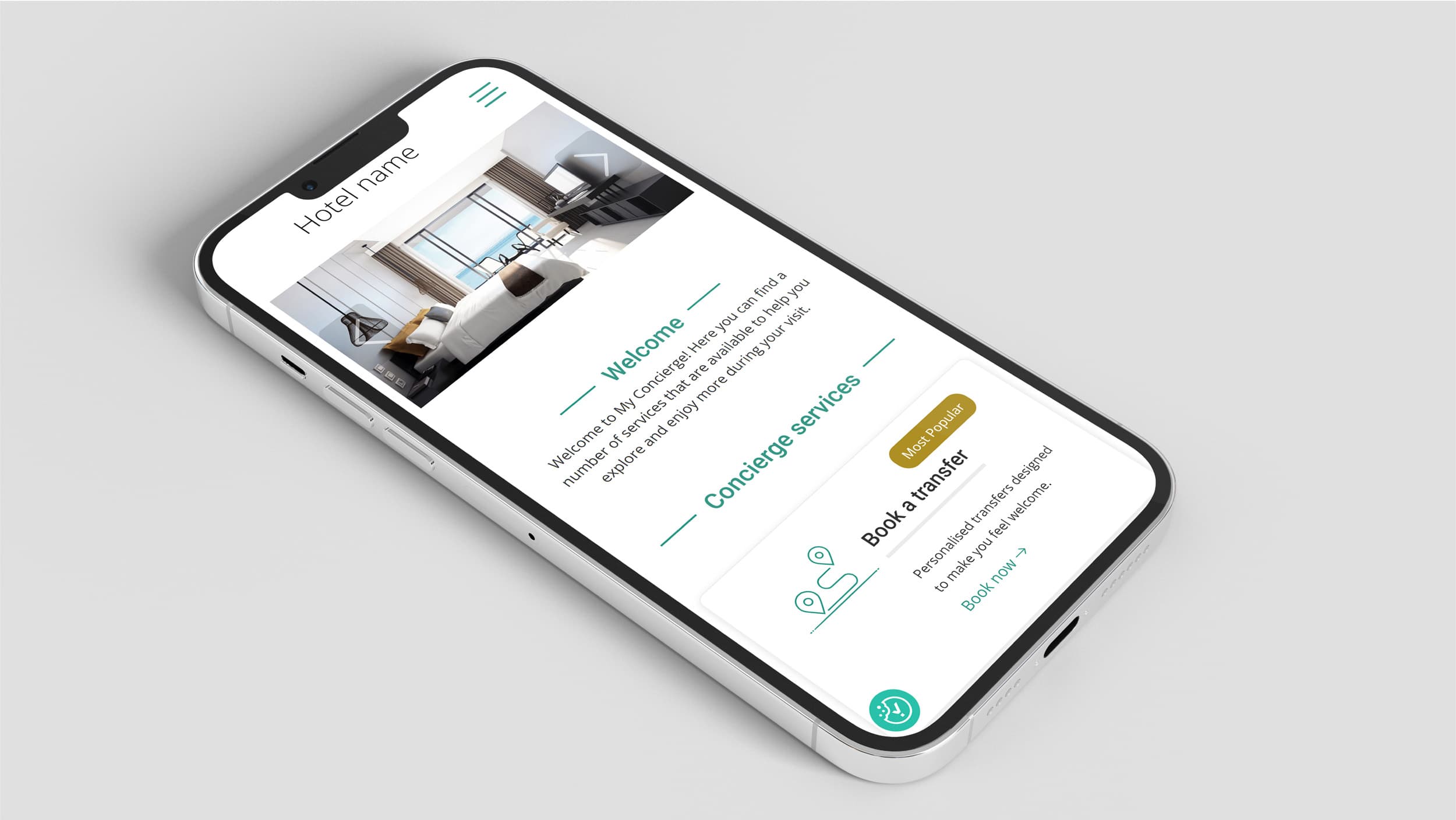 Η πλατφόρμα του MyConcierge σε κινητή συσκευή