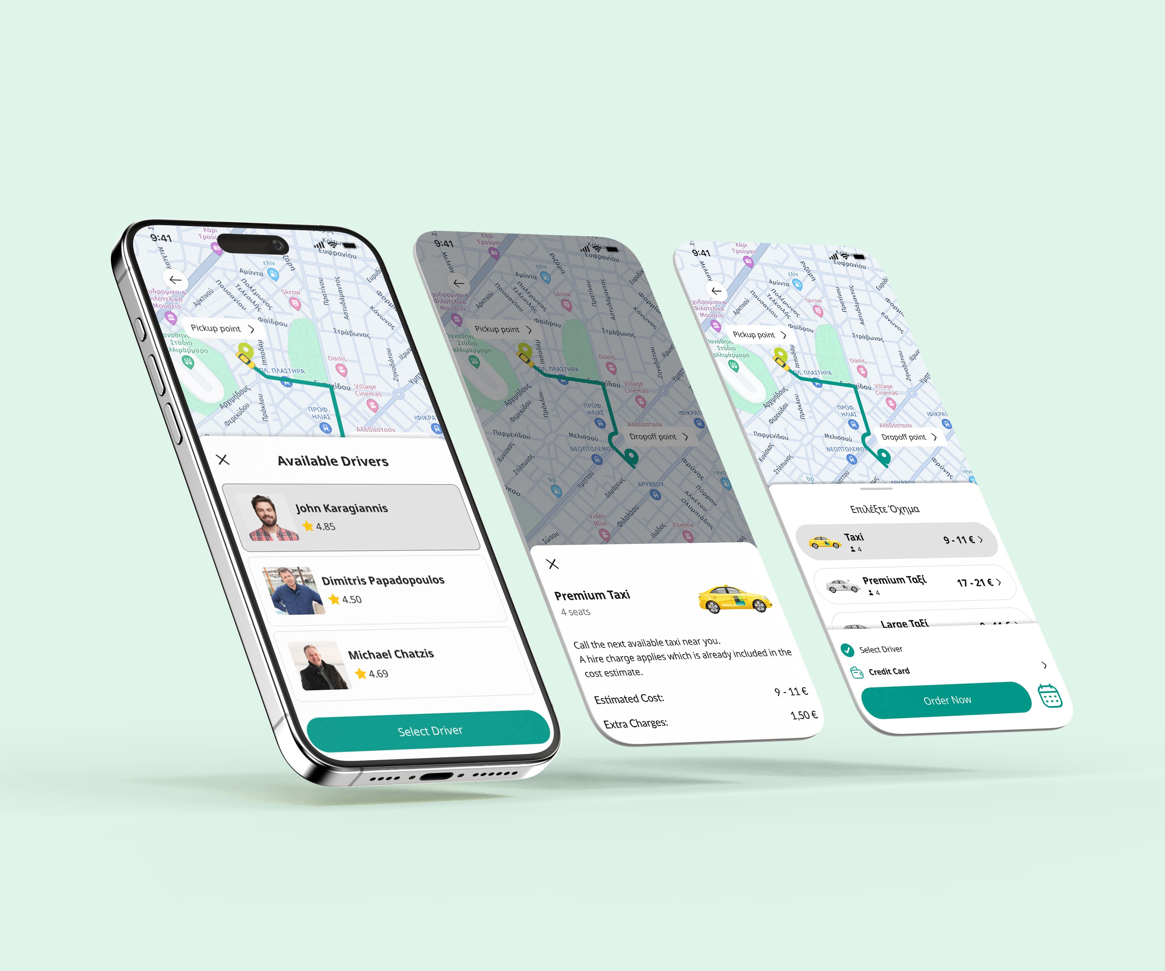 Παρουσίαση των εφαρμογών Taxiplon σε πολλαπλές συσκευές