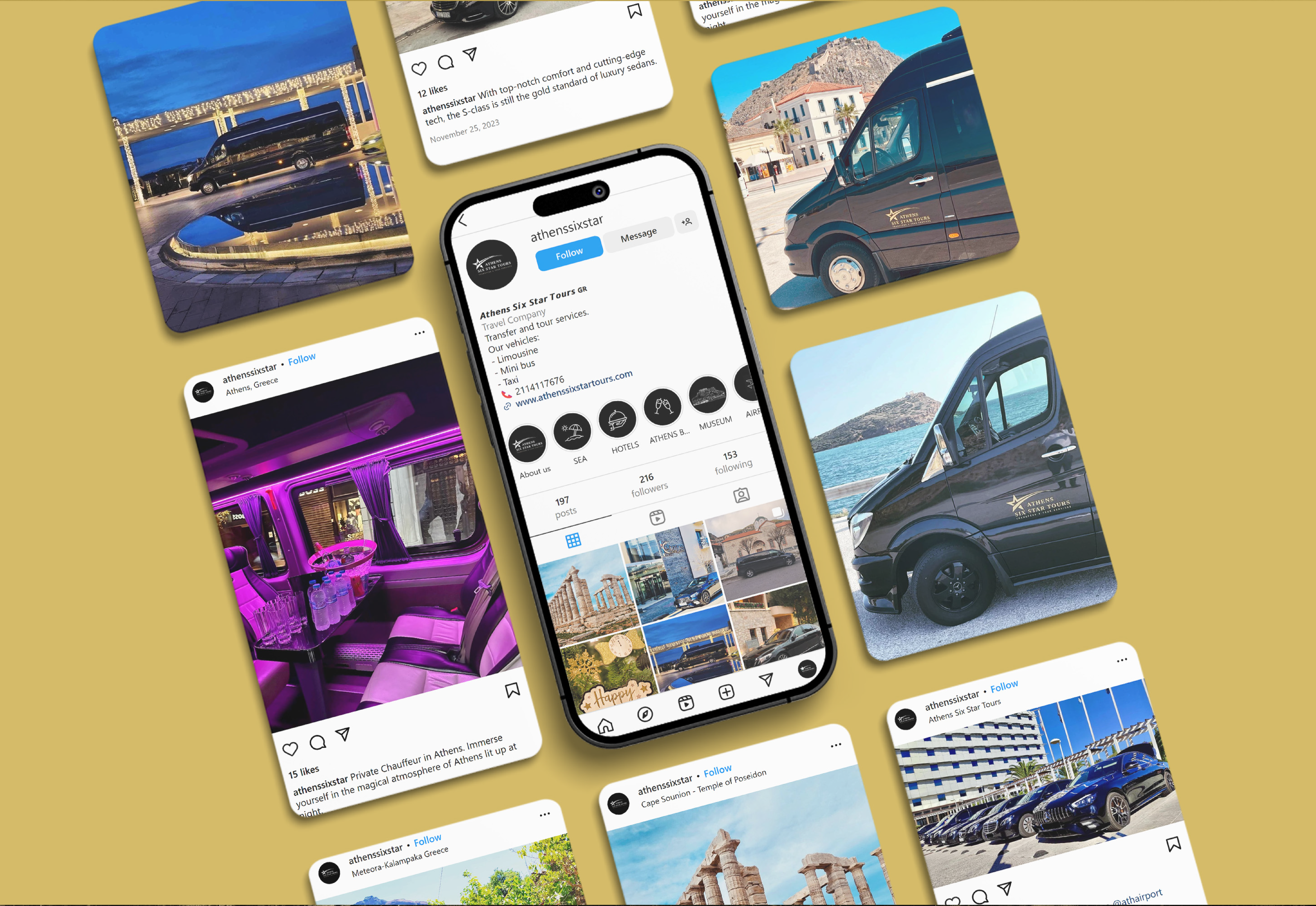 Athens Six Star Tours social media